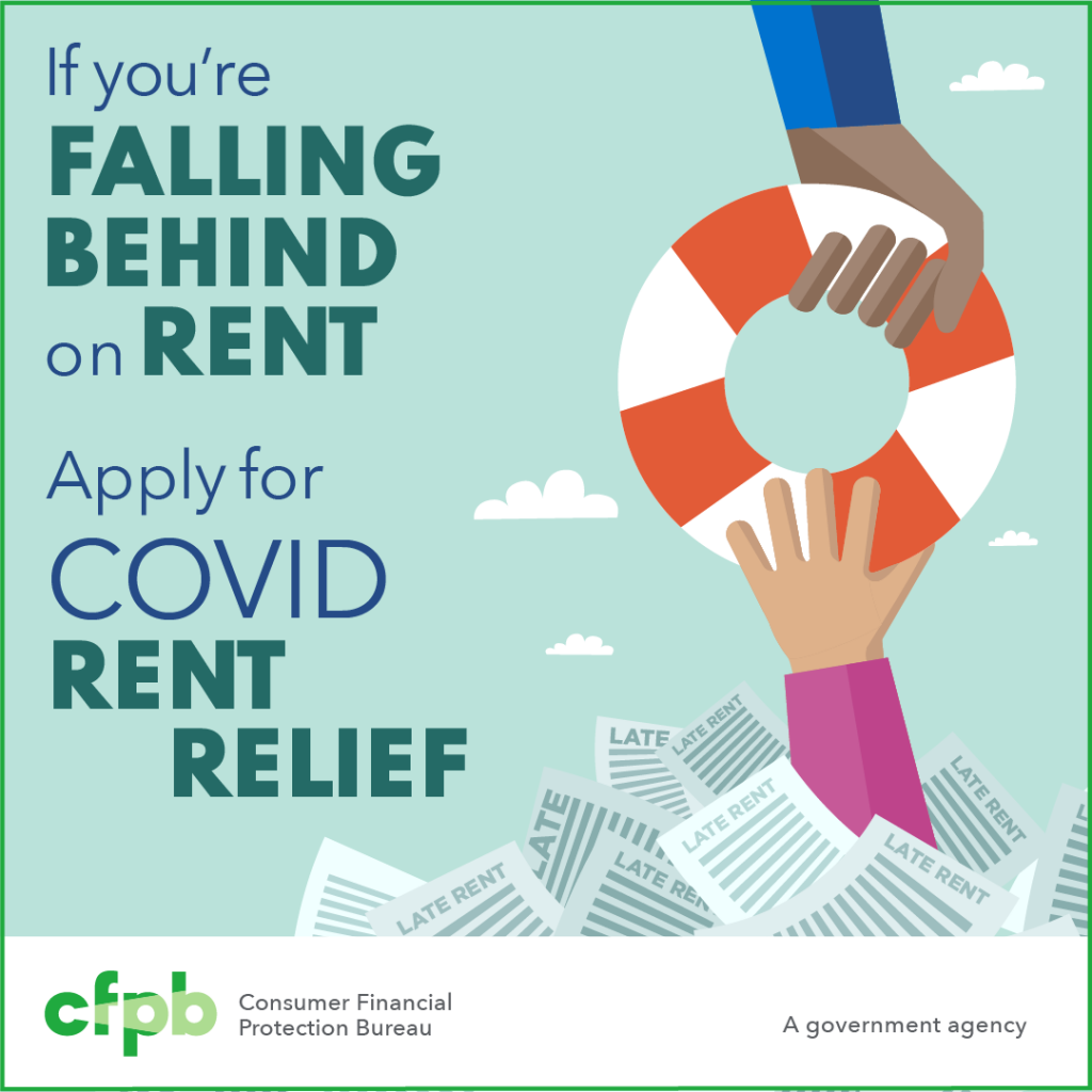 Worried about missed rent payments or eviction? Assistance is available to help cover your rent, utilities or other housing-related costs. Visit consumerfinance.gov/renthelp to find a program near you. #RentHelp